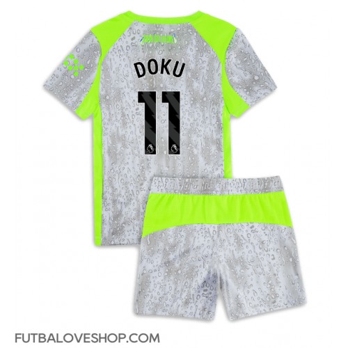 Dres Manchester City Jeremy Doku #11 Tretina pre deti 2025-26 Krátky Rukáv (+ trenírky)